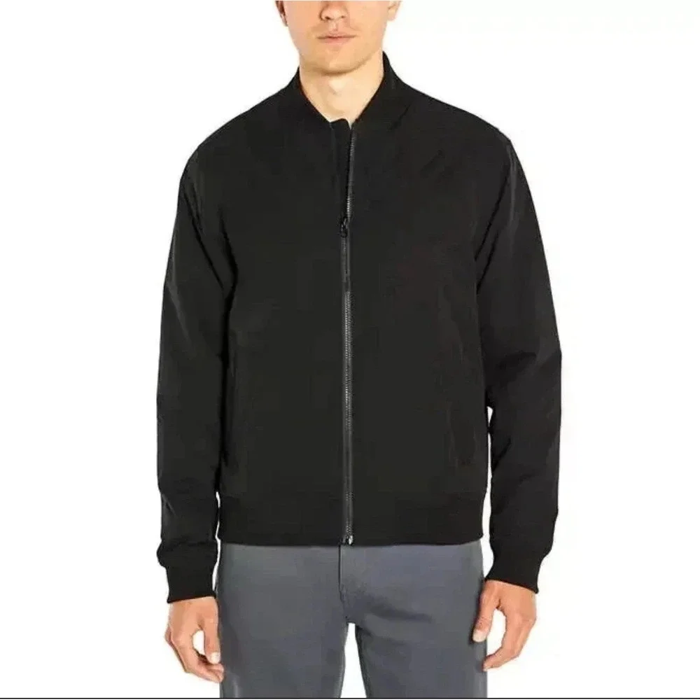 Banana Republic Performance Bomber Jacket in Black Men XL Full Zip NWOT $139